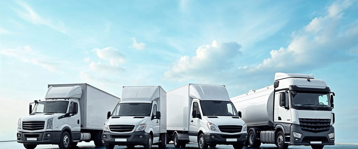 fleet-white-delivery-trucks-blue-sky